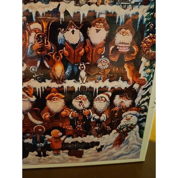 Vintage Christmas Puzzle Will The Real Santa? By Bill Bell 1000 Pieces US Jigsaw - Picture 5 of 8